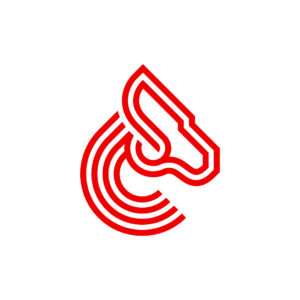 Horse Head Logo Simple Red Horse Logo