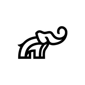 African Black Elephant Logo