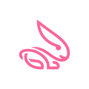 Rabbit Logo Pink Bunny Logo